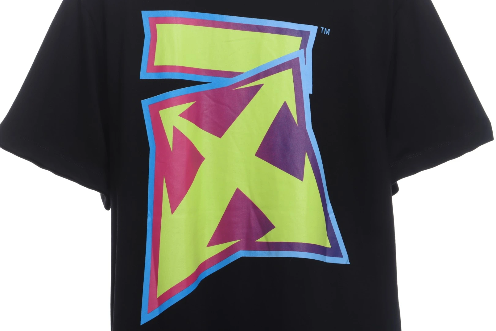 3d three-dimensional dazzling colorful graffiti arrow short sleeve