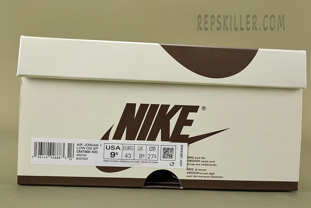 travis scott air jordan 1 low “white pink” reps